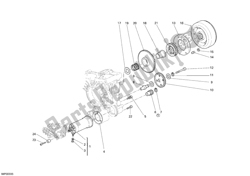 Toutes les pièces pour le Demarreur du Ducati Sportclassic Sport 1000 Single-seat 2007